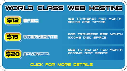 If you are in need of web hosting services, we have several competitively priced hosting plans.